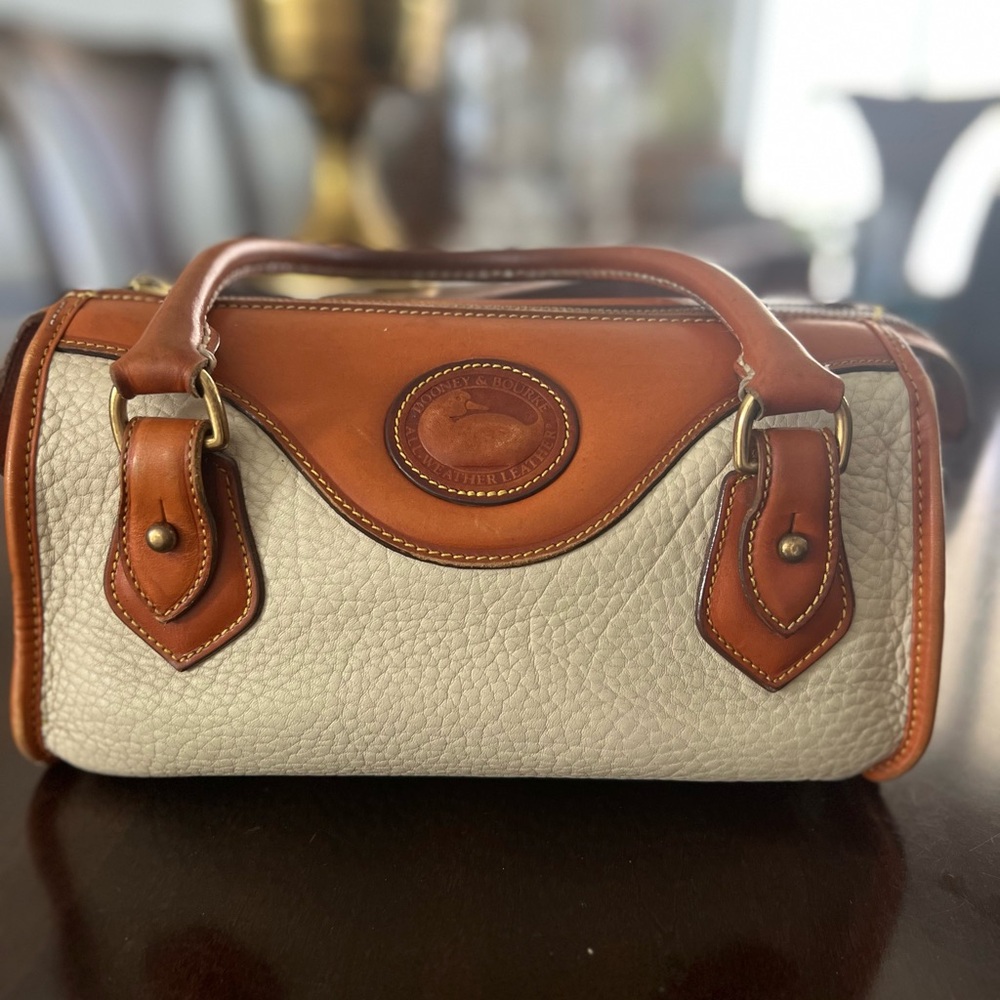 Dooney & Bourke Brown and Cream Satchel